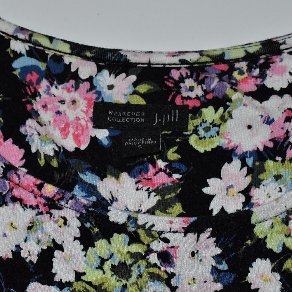 J. Jill Wearever Collection 3/4 Sleeve Hi Lo Pullover Floral Tunic Top S… - Picture 3 of 8